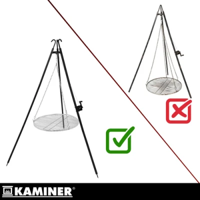 Kaminer 27556 Grilovací trojnožka s roštom 190 x 70 cm