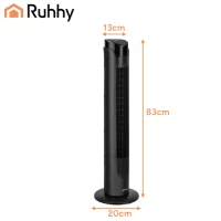 Ruhhy 27834 Stojanový ventilátor s diaľkovým ovládaním, 83 cm, 45 W, čierny