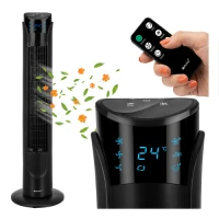 Ruhhy 27834 Stojanový ventilátor s diaľkovým ovládaním, 83 cm, 45 W, čierny