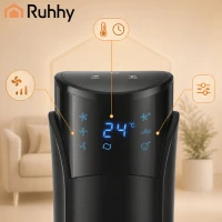 Ruhhy 27834 Stojanový ventilátor s diaľkovým ovládaním, 83 cm, 45 W, čierny