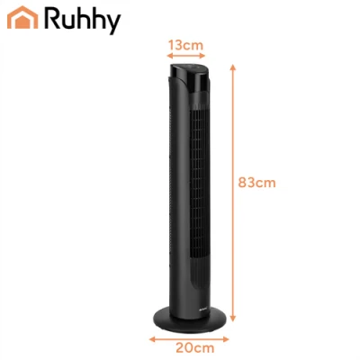 Ruhhy 27834 Stojanový ventilátor s diaľkovým ovládaním, 83 cm, 45 W, čierny