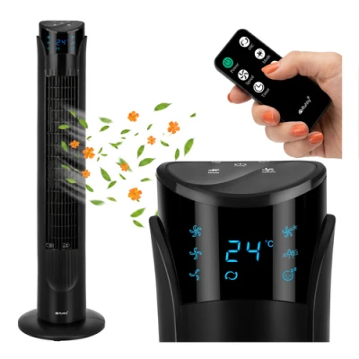 Ruhhy 27834 Stojanový ventilátor s diaľkovým ovládaním, 83 cm, 45 W, čierny