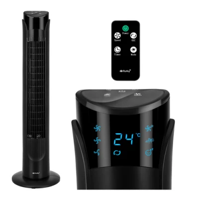 Ruhhy 27834 Stojanový ventilátor s diaľkovým ovládaním, 83 cm, 45 W, čierny