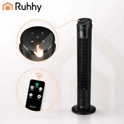Ruhhy 27834 Stojanový ventilátor s diaľkovým ovládaním, 83 cm, 45 W, čierny