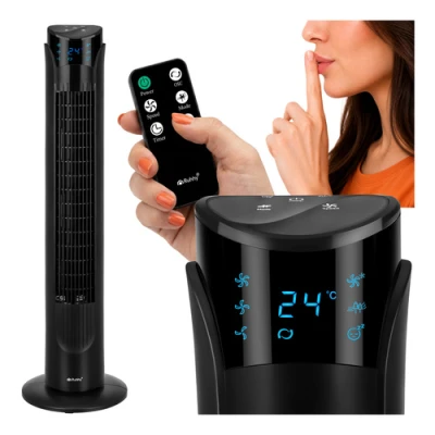 Ruhhy 27834 Stojanový ventilátor s diaľkovým ovládaním, 83 cm, 45 W, čierny