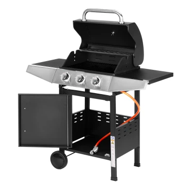 MultiGarden QL-02 Plynový zahradní gril 10,2 kW, 3 hořáky, teploměr, regulátor