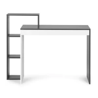 ModernHome CHDK07 Počítačový stôl so štyrmi policami 110 x 40 cm, šedobiely