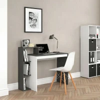 ModernHome CHDK07 Počítačový stôl so štyrmi policami 110 x 40 cm, šedobiely