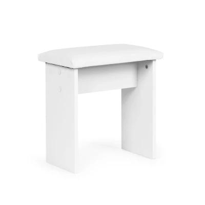 ModernHome CHDT03 Toaletný stolík so zrkadlom, 80 x 40 x 140 cm, 12 LED, biely
