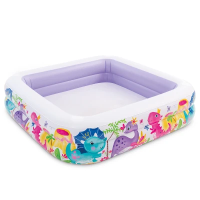 INTEX 57470 Detský nafukovací bazénik so strechou DINO, fialový