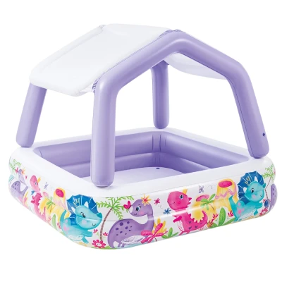 INTEX 57470 Detský nafukovací bazénik so strechou DINO, fialový