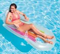 INTEX 58802 Nafukovacie ležadlo King Kool s opierkou, biele