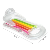 INTEX 58802 Nafukovacie ležadlo King Kool s opierkou, biele