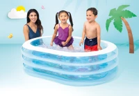 INTEX 57482 Nafukovací oválný dětský bazének 163 x 109 x 46 cm, velryba