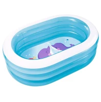 INTEX 57482 Nafukovací oválný dětský bazének 163 x 109 x 46 cm, velryba