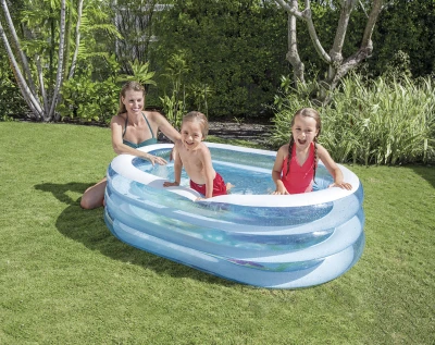 INTEX 57482 Nafukovací oválný dětský bazének 163 x 109 x 46 cm, velryba
