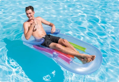 INTEX 58802 Nafukovacie ležadlo King Kool s opierkou, modré