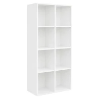 ModernHome WYJ-071 Policový regál 50 x 24 x 106 cm, 7 polic, bílý