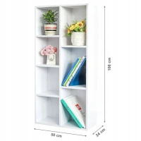 ModernHome WYJ-071 Policový regál 50 x 24 x 106 cm, 7 polic, bílý