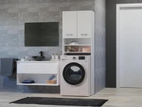 ModernHome RH1908 Regál nad pračku s policemi 181 x 63,5 x 30 cm, bílý