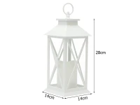 Verk 12386 Dekorativní LED lucerna se svíčkou, 28 cm, 3x AAA baterie, bílá