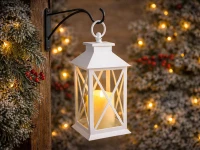 Verk 12386 Dekorativní LED lucerna se svíčkou, 28 cm, 3x AAA baterie, bílá