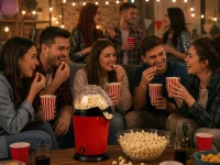 Verk 07551 Výrobník popcornu 1200 W, červený