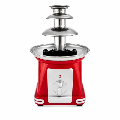 Verk 07554 Čokoládová fontána na fondue, 3 úrovne, 65 W, 230 V, 50 Hz, červená