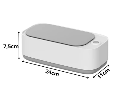 Verk 24654 Ultrazvuková vibrační myčka/čistička 45 kHz, USB, bílo-šedá