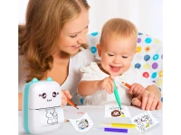 Verk 27319 Mini termotlačiareň na fotografické štítky, Bluetooth, modrá mačka