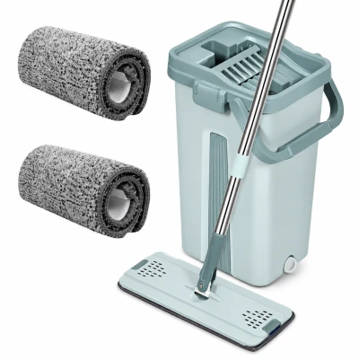 Verk 27509 Mop dvoukomorový, 2x hadr z mikrovlákna, zelený