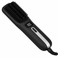 Verk 27633 Ionizačná kefa na vyrovnávanie vlasov s reguláciou teploty, LCD displej, 35 W, čierna