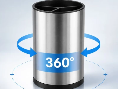 Verk 07492 Stojan na kuchynské náčinie, otočný o 360°, nerezová oceľ