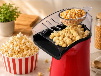 Verk 07526 Výrobník popcornu 1200 W, červený