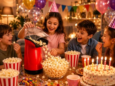 Verk 07526 Výrobník popcornu 1200 W, červený