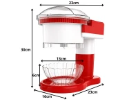 Verk 07555 Stroj na výrobu ľadovej triešte 30 W, 220 V/50 Hz, červeno-biely