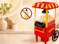 Verk 07552 Stroj na popcorn, retro vozík,1200 W, červený