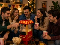 Verk 07552 Stroj na popcorn, retro vozík,1200 W, červený