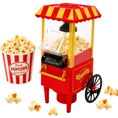 Verk 07552 Stroj na popcorn, retro vozík,1200 W, červený