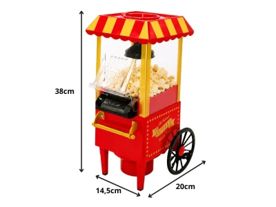 Verk 07552 Stroj na popcorn, retro vozík,1200 W, červený