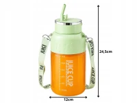 Verk 07558 Prenosný mixér na smoothie so slamkou a popruhom, USB, 1200 ml, zelený