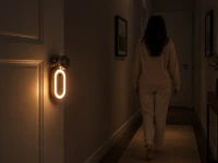 Verk 12431 Zavesená LED lampa so senzorom pohybu, 2700 - 3000 K, svetlohnedá