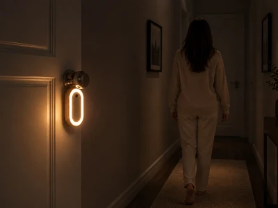 Verk 12431 Zavesená LED lampa so senzorom pohybu, 2700 - 3000 K, svetlohnedá
