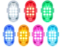Verk 12435 Bezdrôtové LED výstražné svetlá s diaľkovým ovládaním, 7 farieb, sada 2 ks