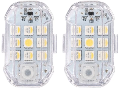 Verk 12435 Bezdrôtové LED výstražné svetlá s diaľkovým ovládaním, 7 farieb, sada 2 ks