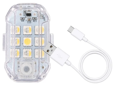 Verk 12435 Bezdrôtové LED výstražné svetlá s diaľkovým ovládaním, 7 farieb, sada 2 ks