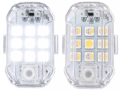 Verk 12435 Bezdrôtové LED výstražné svetlá s diaľkovým ovládaním, 7 farieb, sada 2 ks