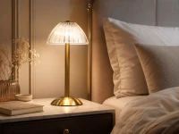 Verk 12432 Bezdrôtová LED stolná lampa, 800 mAh, USB-C, 3 farby svetla, zlatá