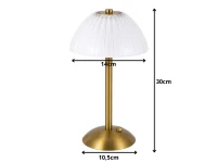 Verk 12432 Bezdrôtová LED stolná lampa, 800 mAh, USB-C, 3 farby svetla, zlatá