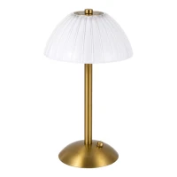 Verk 12432 Bezdrôtová LED stolná lampa, 800 mAh, USB-C, 3 farby svetla, zlatá